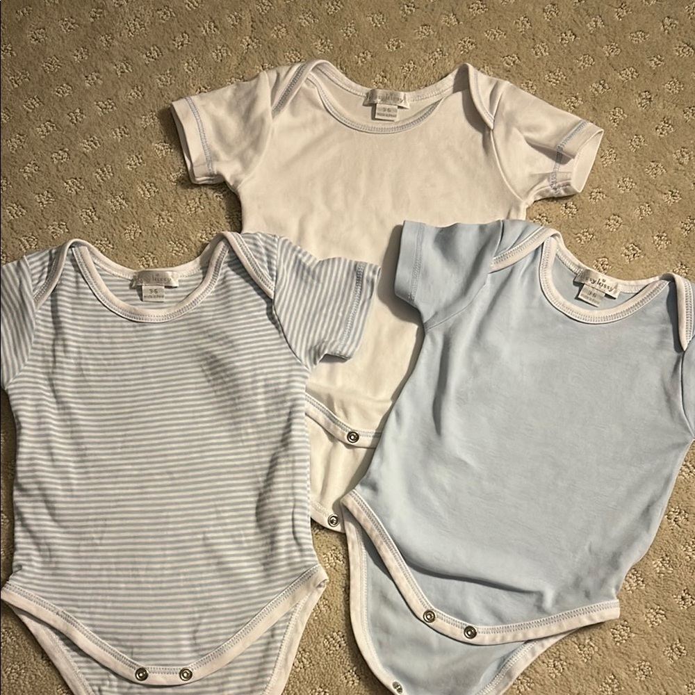 Kissy Kissy Blue and White Bodysuits Set